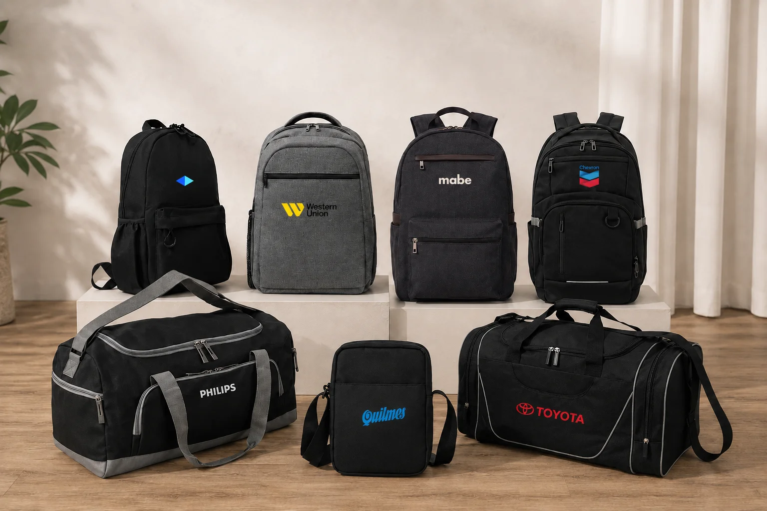 Mochilas, bolsos y bandoleras con logos de empresas